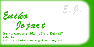 eniko jojart business card